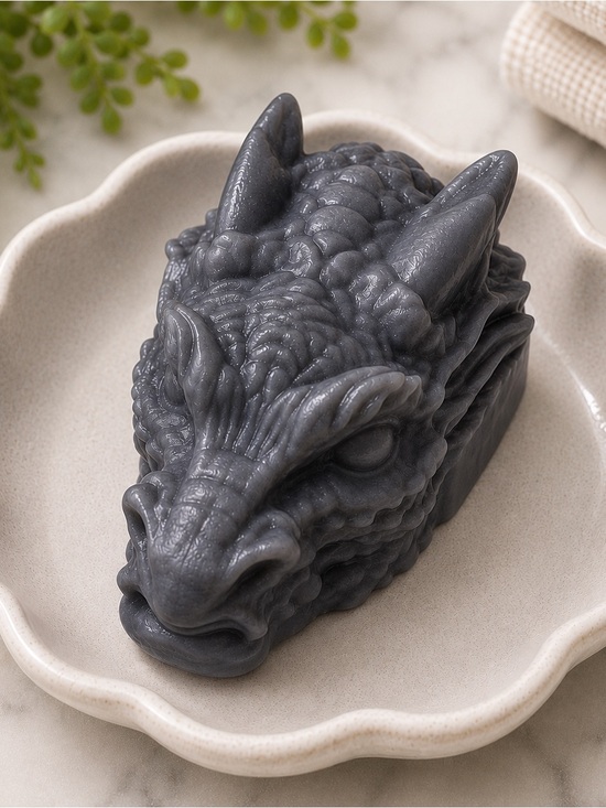 Hand Crafted Other - Mango cherry SOAP dragon head 3x3in 10oz donkey milk based